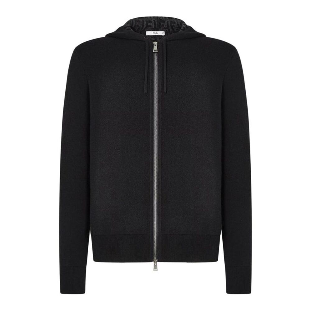 Fendi Men Black Ff Zucca Cashmere Sweatshirt
